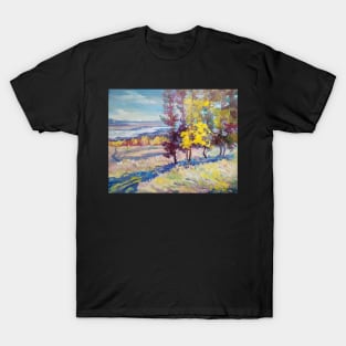 Pine forest landscape autumn T-Shirt